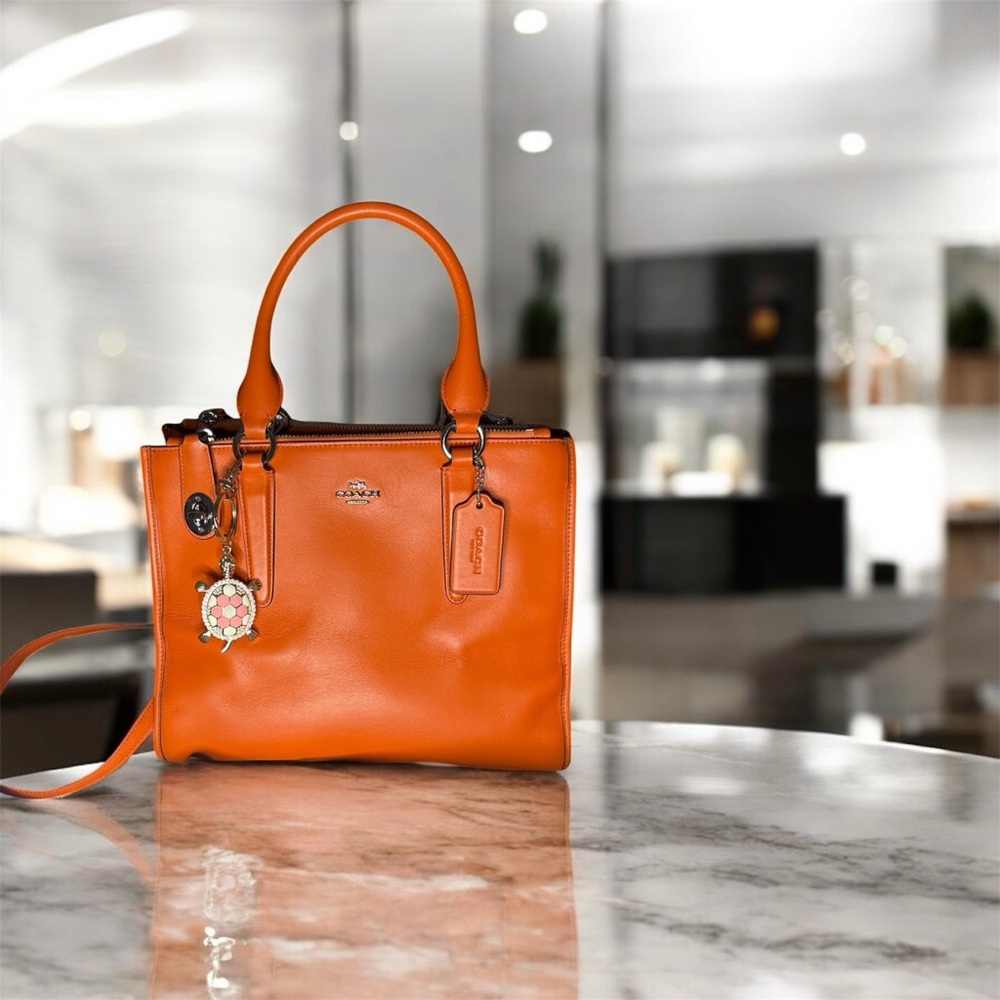 COACH CROSBY CARRYALL SATCHEL orange